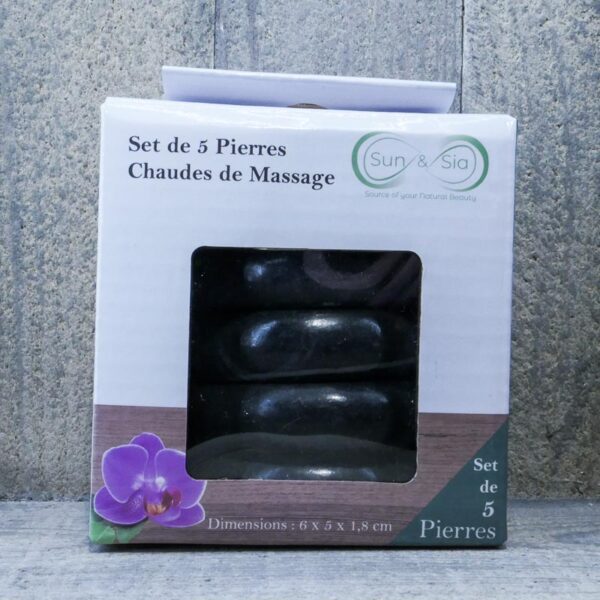 SET 5 PIERRES CHAUDES MASSAGE