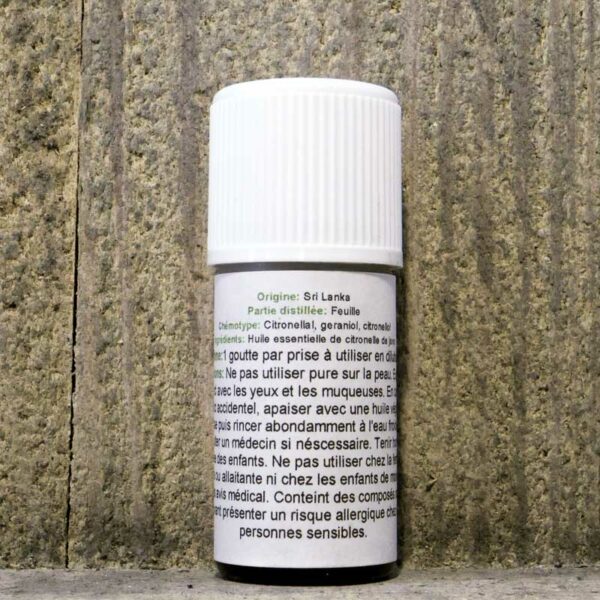HUILE ESSENTIELLE CITRONELLE DE CEYLAN 10ML FLACON – Image 2
