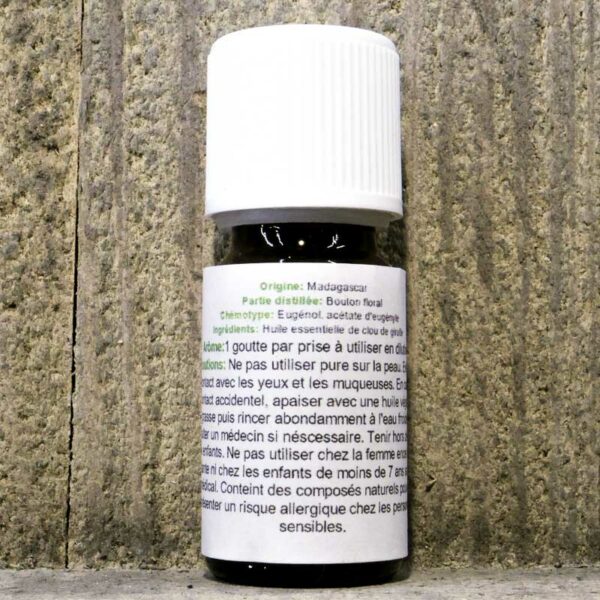 HUILE ESSENTIELLE CLOU DE GIROFLE 10ML FLACON – Image 2