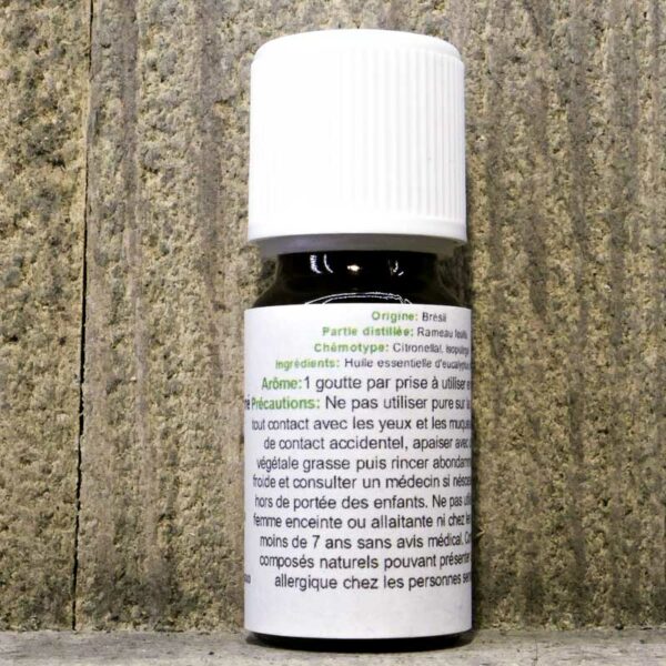 HUILE ESSENTIELLE EUCALYPTUS CITRONNE 10ML FLACON – Image 2