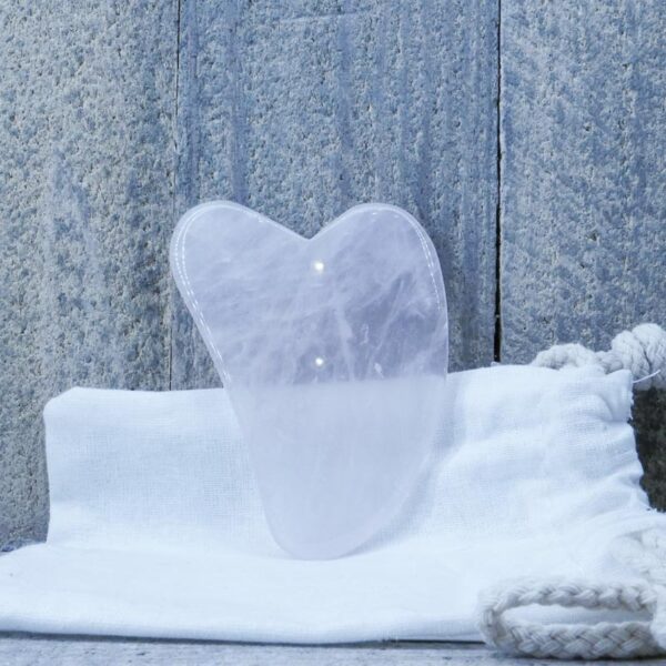 GUA SHA CRISTAL QUARTZ ROSE