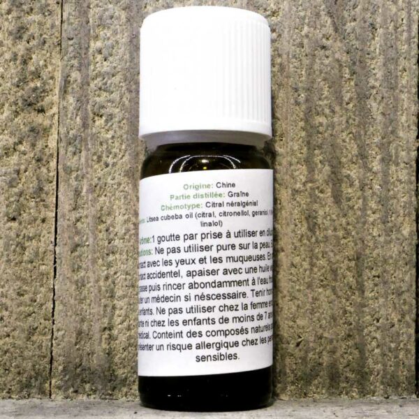 HUILE ESSENTIELLE LITSEE CITRONNEE 10ML FLACON – Image 2