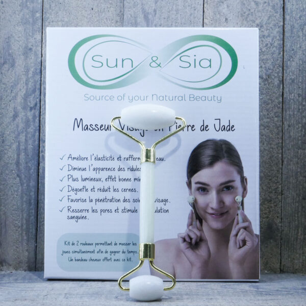MASSEUR VISAGE PIERRE JADE BLANC COFFRET