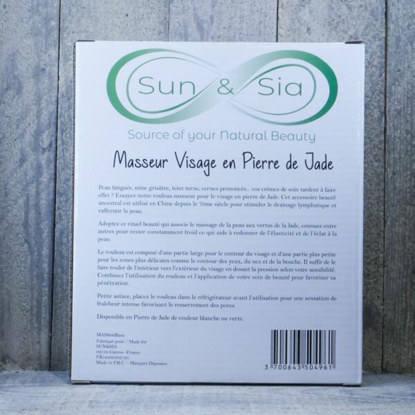 MASSEUR VISAGE PIERRE JADE BLANC COFFRET – Image 2