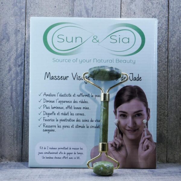 MASSEUR VISAGE PIERRE JADE VERT COFFRET