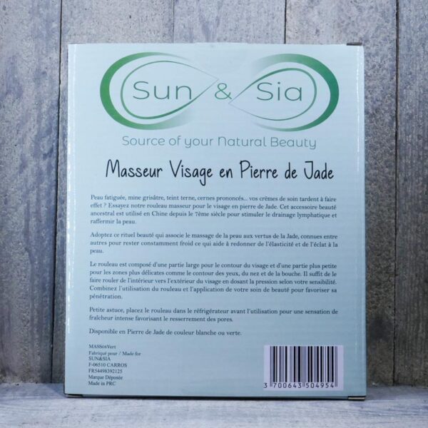 MASSEUR VISAGE PIERRE JADE VERT COFFRET – Image 2