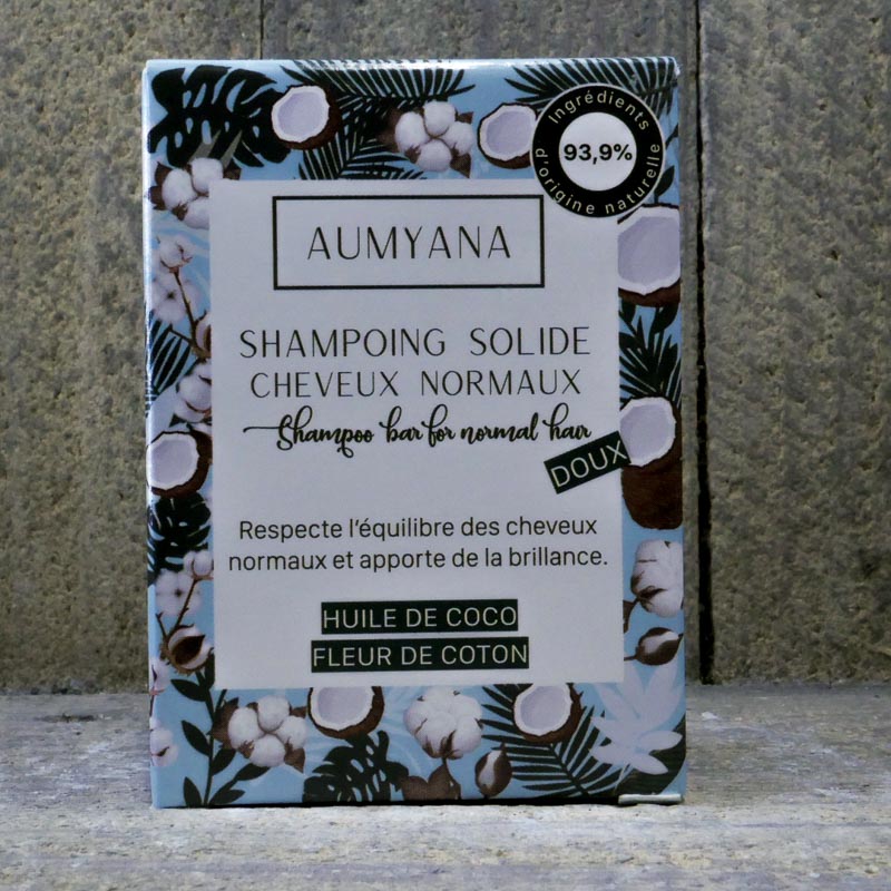 SHAMPOING SOLIDE CHEVEUX NORMAUX AUMYANA 74GR