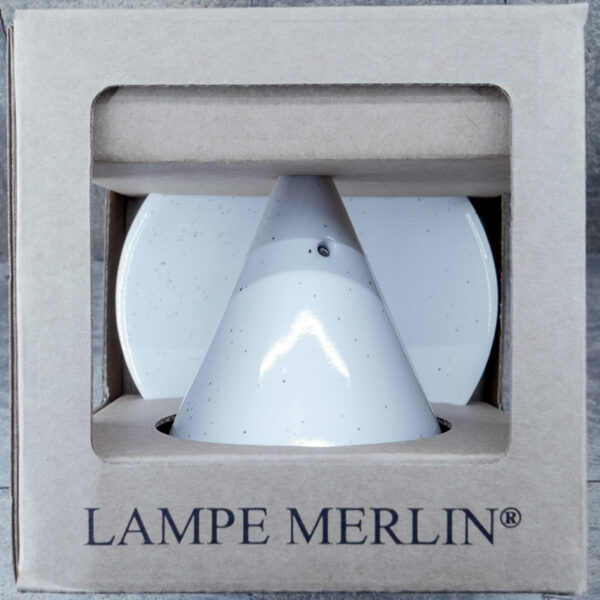 LAMPE MERLIN BLANCHE MOUCHETEE