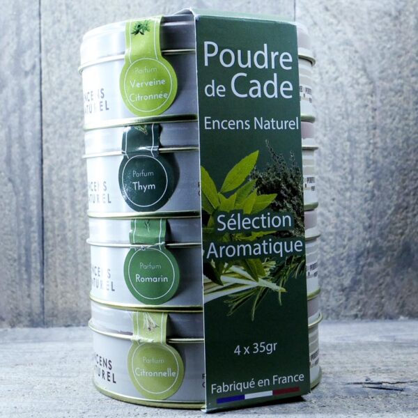 ENCENS NATUREL POUDRE DE CADE COFFRET- SELECTION AROMATIQUE 4x35GR